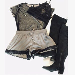 Lacey silky dress up shorts *SOLD